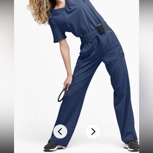 Easy Stretch High Waisted Scrub Set-Navy